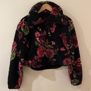 Wild Fable - Target - Floral Fleece Half Zip - Size Small